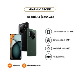 Điện thoại Xiaomi Redmi A3 - Bảo hành chính hãng 18 tháng