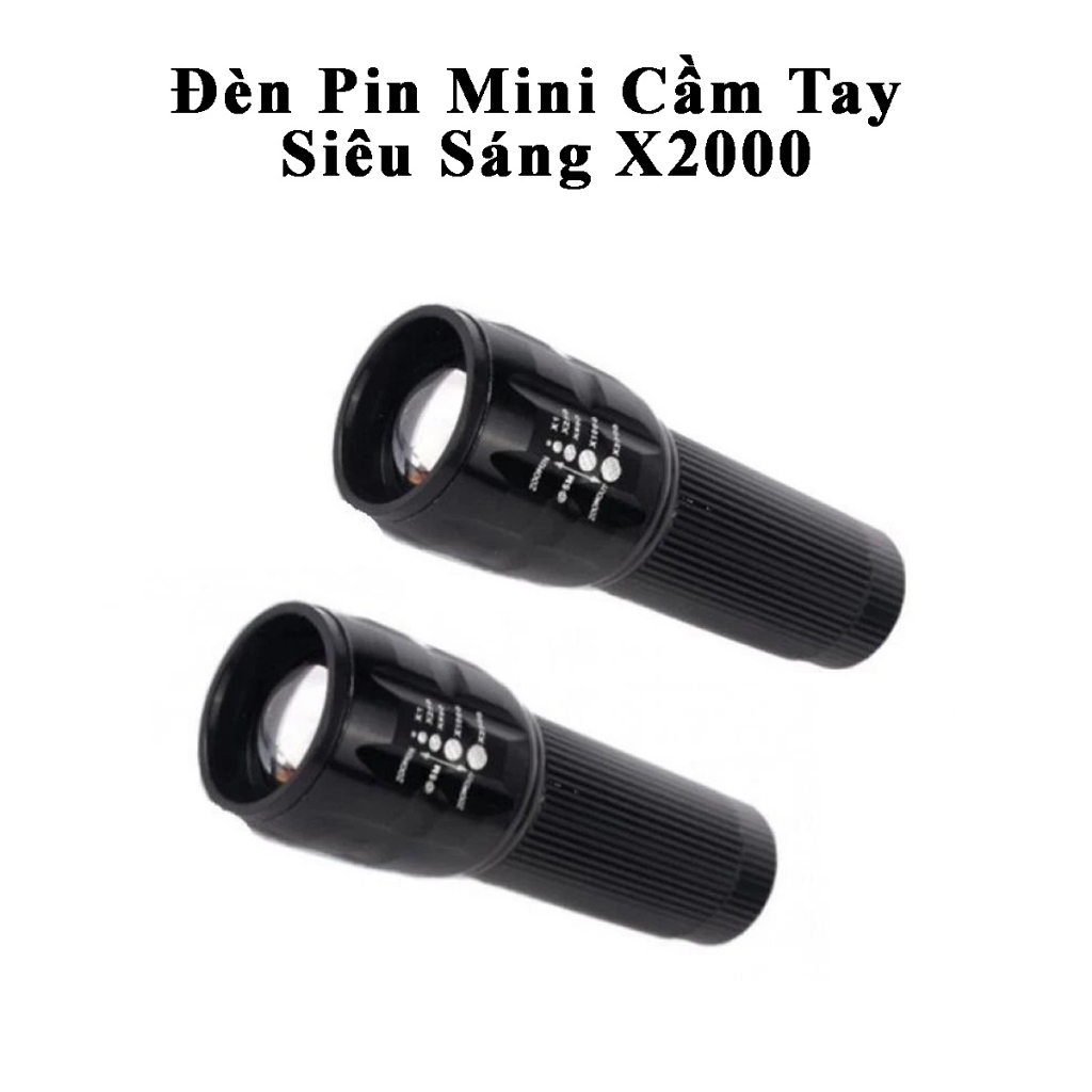 Đèn Pin Mini Cầm Tay Siêu Sáng X2000