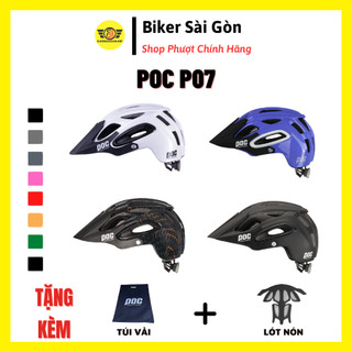 Mũ Bảo Hiểm Xe Đạp Thể Thao Nam Nữ  Mái Che POC 07 P07 Bảo Hành 12 Tháng - Biker Sài Gòn