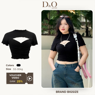 Áo Thun Nhún Khoét Ngực Bigsize 55-95kg Áo Thun Kiểu Chất Cotton Co Giãn 1003