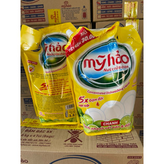 Nước rửa chén túi Mỹ hảo hương chanh 3,6 lít .