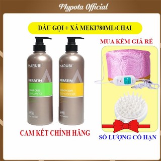 Dầu gội đầu KERATIN MARUBI 750ml cặp dầu gội xả phục hồi hư tổn giảm rụng tóc chính hãng