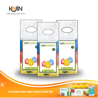 Túi Đựng Rác Kojin Túi Đựng Rác Có Quai Loại 1kg, nhiều màu sắc giúp phân loại rác dễ dàng