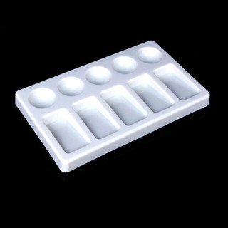Khay Pha Màu Palette Giá Rẻ Nhựa Trắng Hình Hoa Mai Chữ Nhật Oval Cho Màu Nước Acrylic Sơn Dầu – Họa cụ Summer