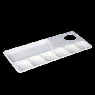 Khay Pha Màu Palette Giá Rẻ Nhựa Trắng Hình Hoa Mai Chữ Nhật Oval Cho Màu Nước Acrylic Sơn Dầu – Họa cụ Summer