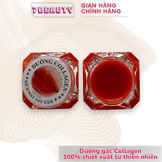 Dưỡng Gấc,Dưỡng Collagen kích màu,giảm thâm môi sau phun xăm, dưỡng môi căng bóng, mịn màng hũ 5g
