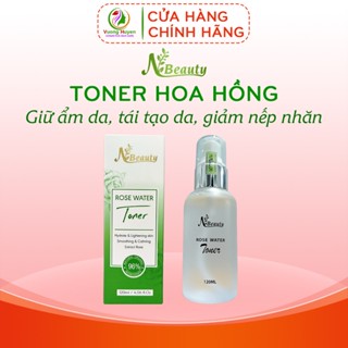  Toner hoa hồng Nbeauty cấp ẩm dưỡng ẩm cân bằng PH giảm nếp nhăn se khít lỗ chân lông toner cho da dầu mụn 120ml 
