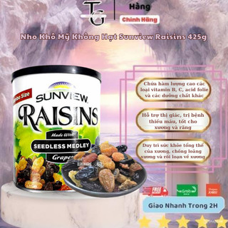 Nho khô Sunview Raisins 425g của Mỹ