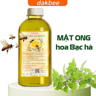 500ml Mật ong rừng hoa bạc hà nguyên chất Daklak tăng cường sức khỏe, sức đề kháng - DAKBEE