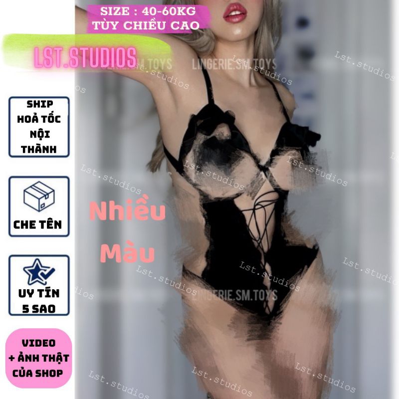 QR1646 - Bodysuit Đan Dây Có Gọng Kết Hợp Bèo Nhún Điểm Nhấn Gợi Cảm - Áo Rỗng Sexy | BigBuy360 - bigbuy360.vn