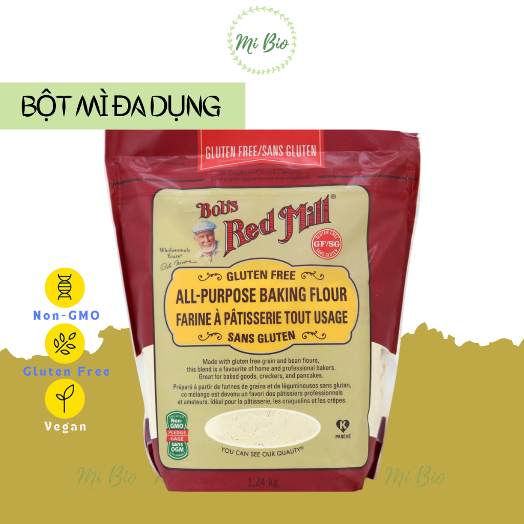 Bột mì đa dụng làm bánh Gluten Free 1.24kg - Bob's Red Mill (All purpose baking flour gluten free)