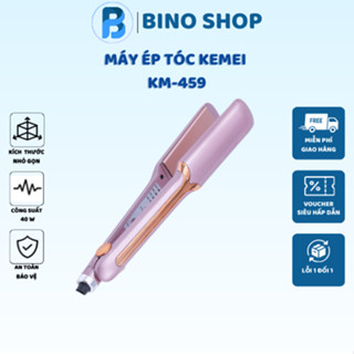 Máy ép tóc KEMEI KM-459, máy duỗi tóc đa năng 4 mức chỉnh nhiệt