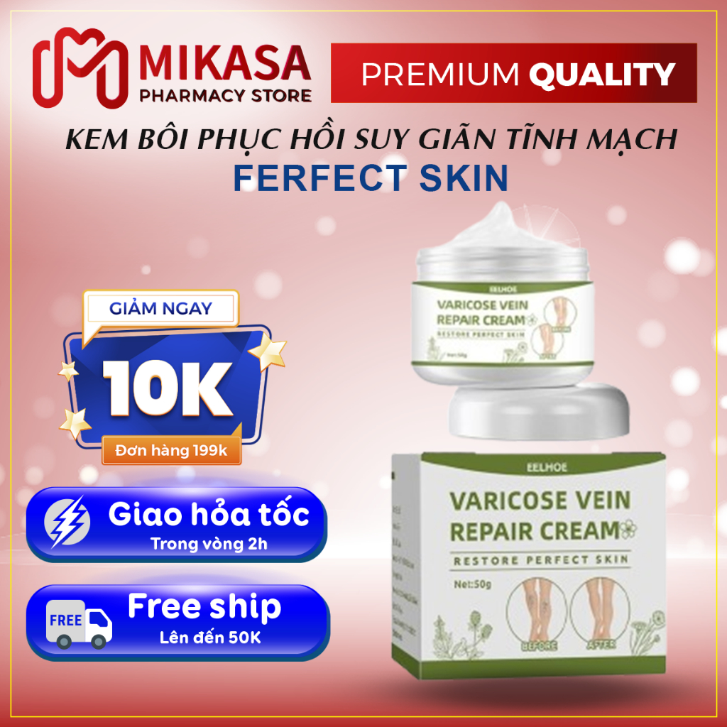 Kem Cải Thiện Tĩnh Mạch Varicose Vein Repair Cream 50g - Kem Dưỡng Da, Phục Hồi Tĩnh Mạch Perfect Skin