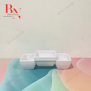 Chén Nước Chấm 3 Ngăn Nhựa Melamine Cao Cấp ( C107)
