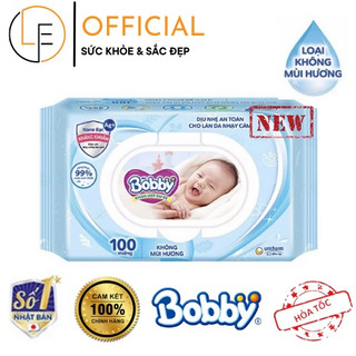 KHăn Uớt Bobby Có Mùi/Không Mùi 100 miếng/32 Miếng