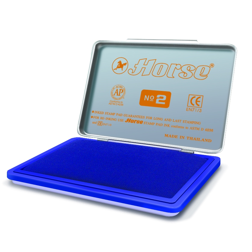 01 Hộp dấu Horse H02 - Đỏ/Xanh/Đen