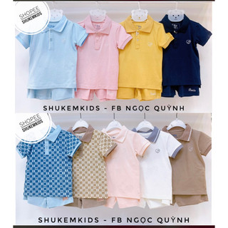 [Bu baby/ chính hãng] Bộ cộc tay polo Bu baby mềm đẹp cho bé trai gái