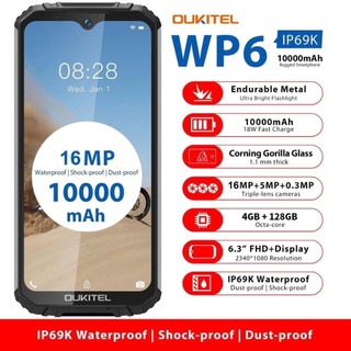 Điện thoại oukitel wp6 (chống va đập,chống nước,ram 6gb,rom 128gb,pin 10.000mah)