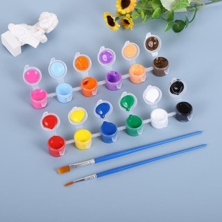 Vỉ màu nước 12 màu tặng kèm 2 cọ vẽ, màu arylic 3ml