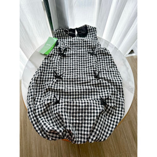 Váy kẻ sát nách dáng bom