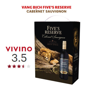 Vang bịch nam phi five's reserve 3l nhập khẩu - wine box