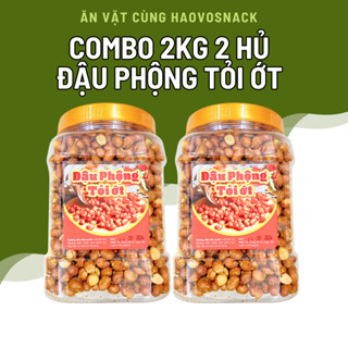 Combo 2Kg ( 2 Hủ ) Đậu Phộng Tỏi Ớt 1KG đồ ăn vặt haovosnack
