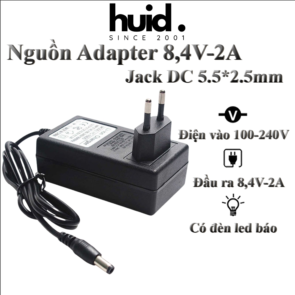 Nguồn Adapter Tự Ngắt 8,4V-2A