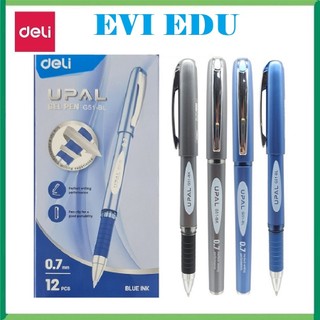 Hộp 12 cây bút gel nước deli upal g51 / bút ký g51-bl ngòi 0.7mm - có ruột g14 thay thế
