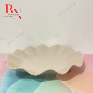 Dĩa Nhựa Melamine Cánh Hoa Màu Nâu