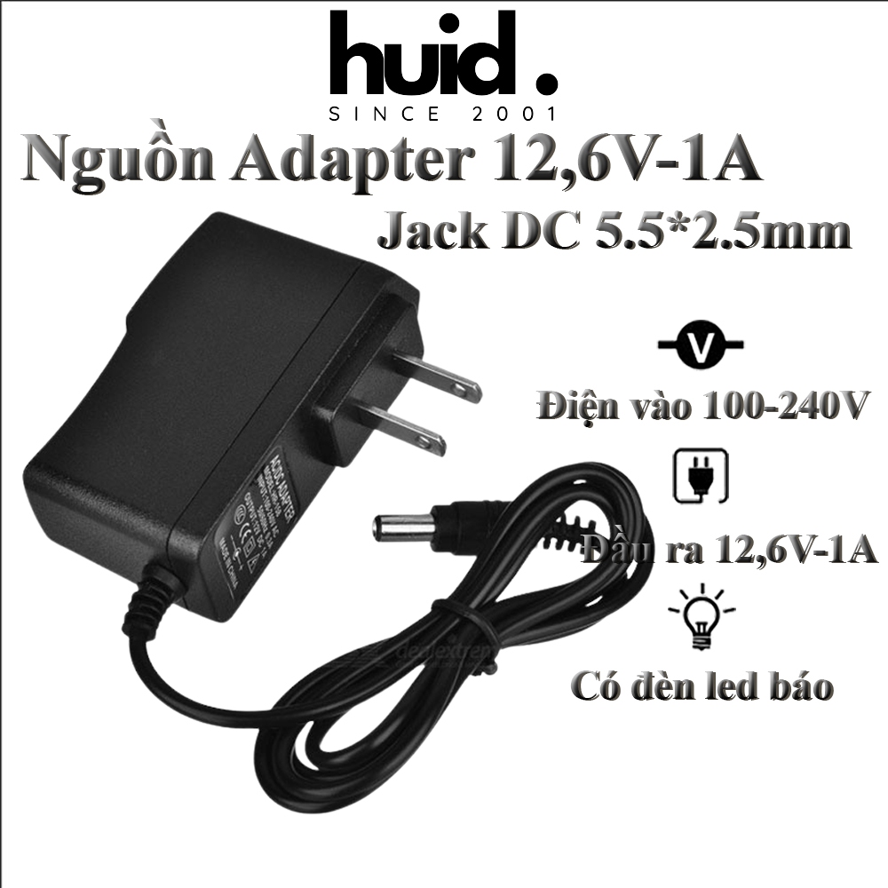 Nguồn Adapter Tự Ngắt 12,6V-1A