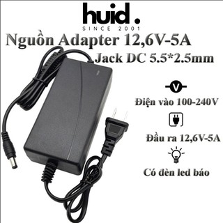 Nguồn adapter tự ngắt 2 đầu dây 12,6v-5a