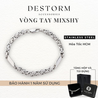 Vòng Tay Nam Titan Mixshy Destorm Bracelet,Lắc Tay Đôi Nam NữThép Không Gỉ  Có Hộp Quà Tặng Và Túi Đựng