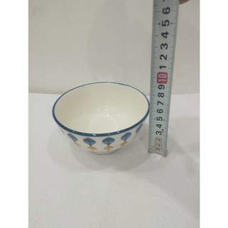 combo 10 chén sứ, 5 chén cơm trắng dày 11cm, chén cơm khổng tước 11cm