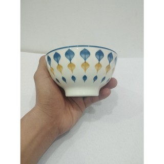 combo 10 chén sứ, 5 chén cơm trắng dày 11cm, chén cơm khổng tước 11cm