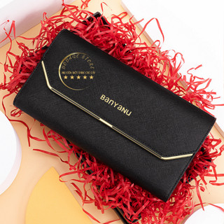 Ví nữ cầm tay ví tiền bóp ví dài nữ da bò  cao cấp chính hãng BANYANU MSP-1655 có hộp làm quà tặng sinh nhật sang trọng
