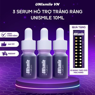   Combo 3 Chai  Serum Trắng Răng UniSmile 10ml| Hỗ Trợ Cải Thiện Ố Vàng Mảng Bám Hôi Miệng | UniKare 