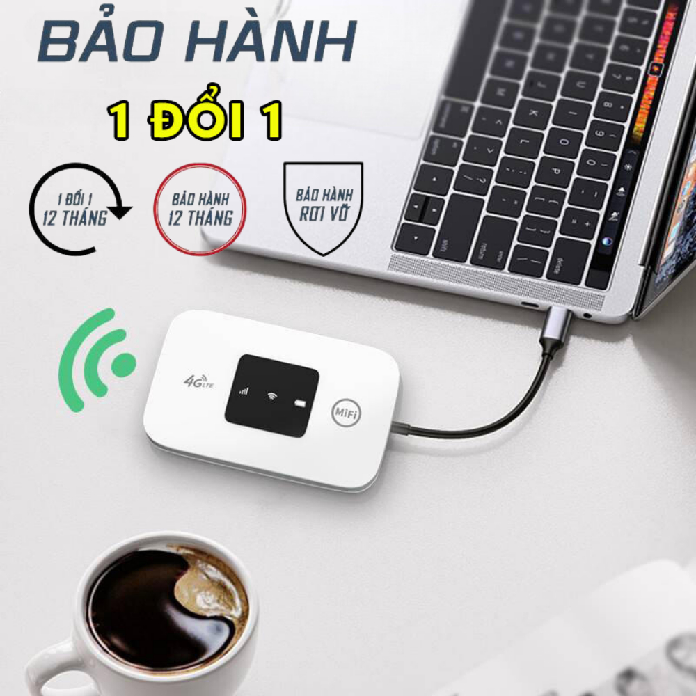 Máy phát wifi từ sim 4g, bộ phát wifi di động cầm tay tiện lợi pin sử dụng 6- 8 tiếng kết nối 10 thiết bị tốc độ 150mbps