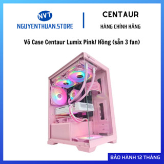 Vỏ Case Centaur Lumix Pink/ Hồng (sẵn 3 fan) - Hàng Chính Hãng BH 12 Tháng