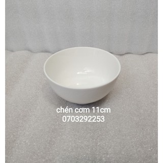 Chén sứ ăn cơm 11cm hoa văn, chén cơm trắng 11cm, chén nước chấm 3,5 inch