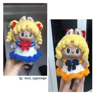 Outfit trang phục Sailor moon Sailor venus cho Labubu bằng len
