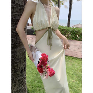 ĐẦM LỤA KHOÉT EO SALE KÈM ẢNH THẬT