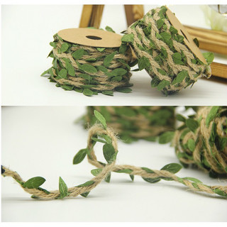 Dây thừng lá xanh handmade cuộn 3m