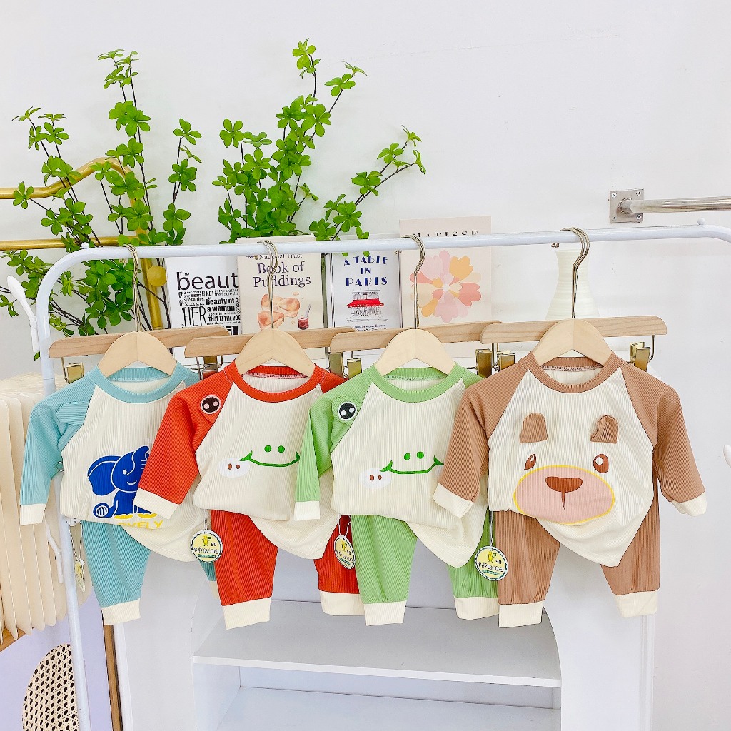 Bộ dài tay bé trai , bộ dài tay bé gái chất Len từ 5kg đến 15kg - JKIDS