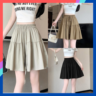  Quần short nữ bigsize lưng chun co giãn ống rộng 2 tầng SH28,Quần đùi nữ ống rộng mặc ở nhà mặc đi chơi cạp cao tôn dang 