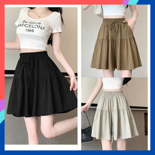  Quần short nữ bigsize lưng chun co giãn ống rộng 2 tầng SH28,Quần đùi nữ ống rộng mặc ở nhà mặc đi chơi cạp cao tôn dang 