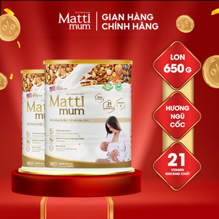 Combo 2 Hộp Sữa hạt lợi sữa Matti Mum 100% đạm thực vật cho mẹ sau sinh đạt chứng nhận NON-GMO của Hoa Kỳ