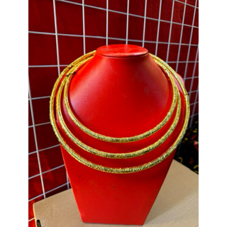 Kiềng Cổ Mạ Vàng Chụp Ảnh Áo Dài, Vòng Cổ Dân Tộc, Kiềng Hầu Đồng Hầu Thánh đủ size 13-15-16-18-20cm