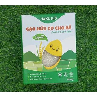 Gạo hữu cơ st25 haku kid 500g cho bé ăn dặm