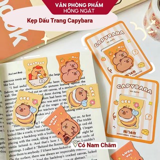 Kẹp đánh dấu trang Capybara cute dễ thương , bookmark nam châm chặn trang sách vở giấy H05