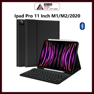 Bao da kèm bàn phím cho ipad pro 11 inch m1 / m2 / 2020 bluetooth khe bút